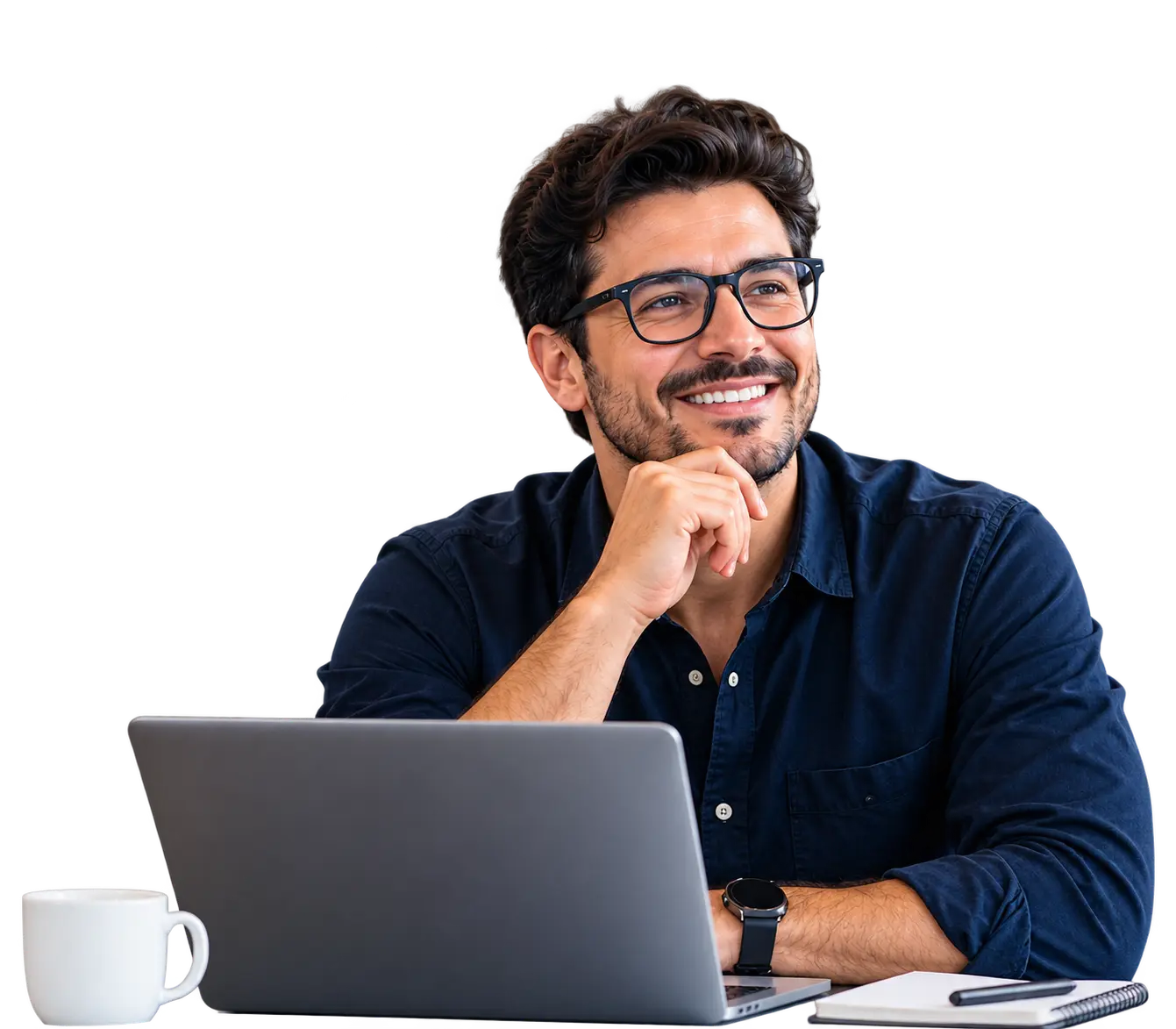 Profesional evaluando soluciones tecnológicas para su empresa