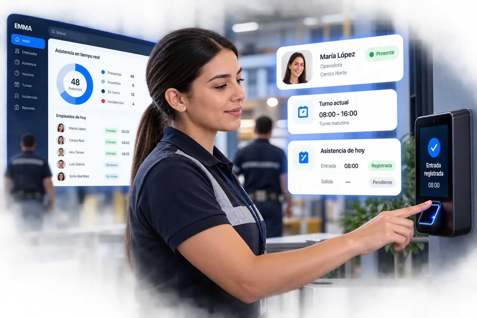 Gestión de asistencia y turnos con EMMA Workforce